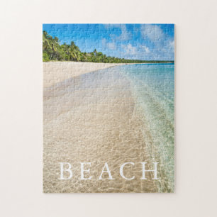 Ozeanische Gezeiten an einem tropischen Strand Puzzle