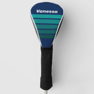 Ozeanische Gezeiten über Streifen mit Namen Golf Headcover