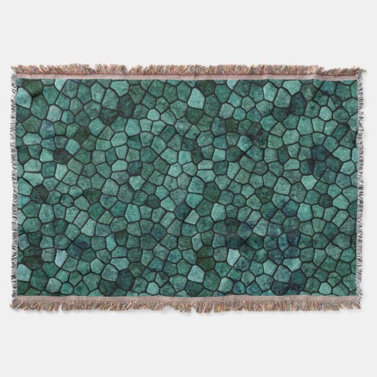 Ozeanische Mosaikkrusten-Textur abstraktes Muster Decke (Vorderseite)