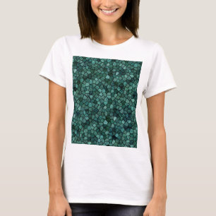 Ozeanische Mosaikkrusten-Textur abstraktes Muster T-Shirt