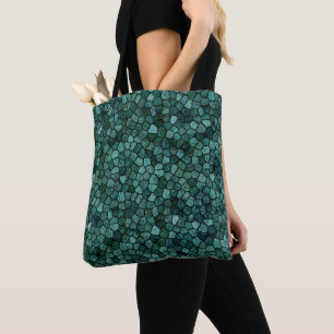 Ozeanische Mosaikkrusten-Textur abstraktes Muster Tasche