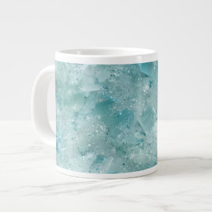 Ozeanische Schönheit. Aqua Kristall.  Jumbo-Tasse