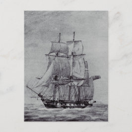 Ozeanische Trek Grafik Schiffe Fine Art Postkarte