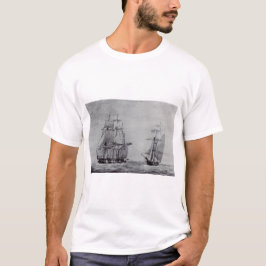 Ozeanische Trek Grafik Schiffe Fine Art T-Shirt