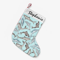 Ozeanische Watercolor-Fische im blauen