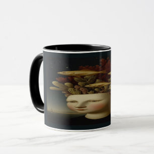 Ozeanischer Hirnkorallen-Kronen-Surrealismus-Kunst Tasse