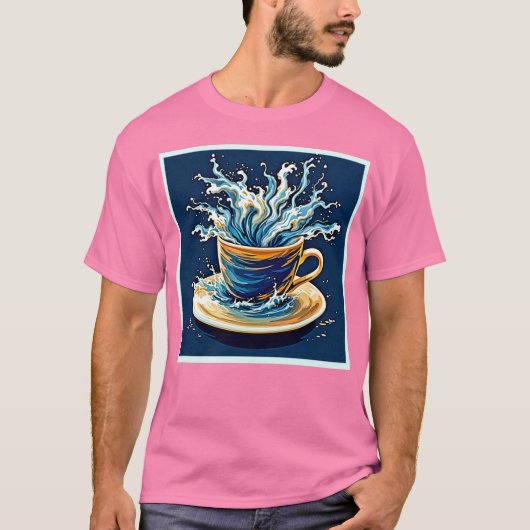 Ozeanischer Kaffeeeffekt T-Shirt (Vorderseite)