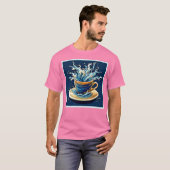 Ozeanischer Kaffeeeffekt T-Shirt (Vorne ganz)