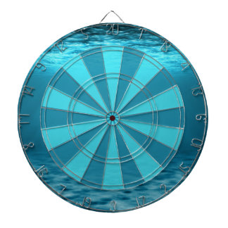 Ozeanisches Tiefblaues Wasser Muster Dartscheibe
