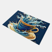 Ozeankaffee Fußmatte (Schrägansicht)