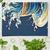 Ozeankaffee Geschirrtuch (Gefaltet)