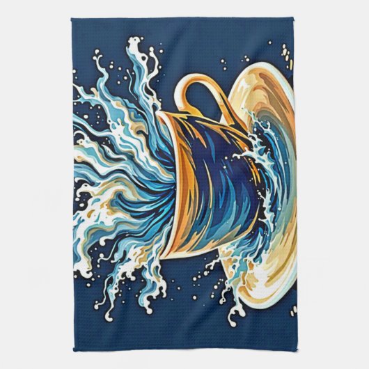 Ozeankaffee Geschirrtuch (Vertikal)
