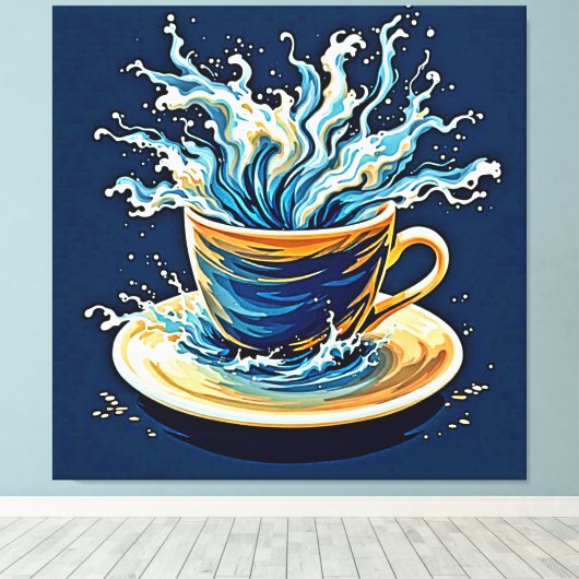 Ozeankaffee Leinwanddruck (Insitu (Holzboden))
