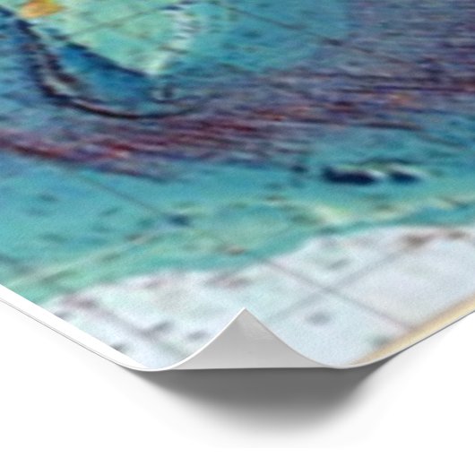 Ozeankarte Poster (Ecke)