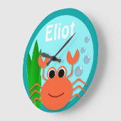 Ozeankrabbe Große Rundwand Wanduhr (Winkel)