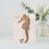 Ozeankreaturkreatur-Seepferd Vintages Meer Postkarte (Stehend Vorderseite)