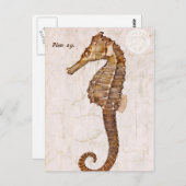 Ozeankreaturkreatur-Seepferd Vintages Meer Postkarte (Vorne/Hinten)