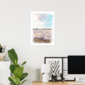 Ozeanlandschaft - Aquarell Poster (Heimbüro)