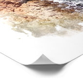 Ozeanlandschaft - Aquarell Poster (Ecke)