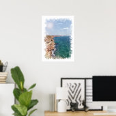 Ozeanlandschaft - Aquarell Poster (Heimbüro)