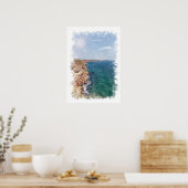 Ozeanlandschaft - Aquarell Poster (Küche)