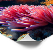Ozeanleben mit Delfin und Korallenriff Poster (Ecke)