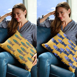 Ozeanleben, Seehaus, gegangen Angeln Dekokissen