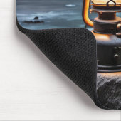Ozeanleuchten auf Felsen Mousepad (Ecke)