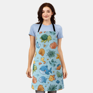 Ozeanluft-All-Over-Print-Schürze als Geschenk Schürze