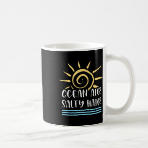 Ozeanluft Salziges Haar Lustige Strandliebhaber So Kaffeetasse