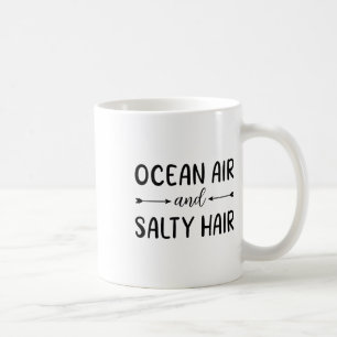 Ozeanluft und salziges Haar Sommer-Familienurlaub Kaffeetasse