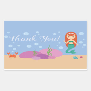 Ozeanmeerjungfrau-Sprichwort danken Ihnen Rechteckiger Aufkleber