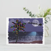 Ozeanmond Weihnachtsfeiertag Einladung (Stehend Vorderseite)