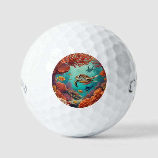 "Ozeanpalette" Golfball (Vorderseite)