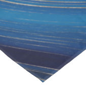 Ozeanpalette und Taupe-Marmor Tischdecke (Schrägansicht)