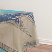 Ozeanpalette und Taupe-Marmor Tischdecke (Beispiel)