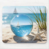Ozeanreflexion in einer Linsenkugel Mousepad (Vorne)