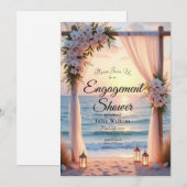 Ozeanromantik unter Küstenlicht Einladung (Vorne/Hinten)