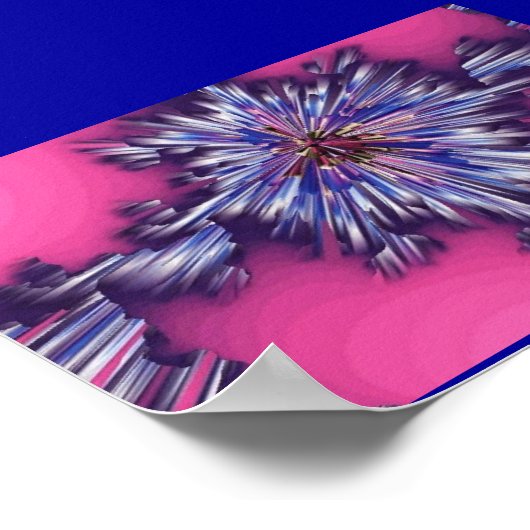 Ozeanrosa Eruption Poster (Ecke)