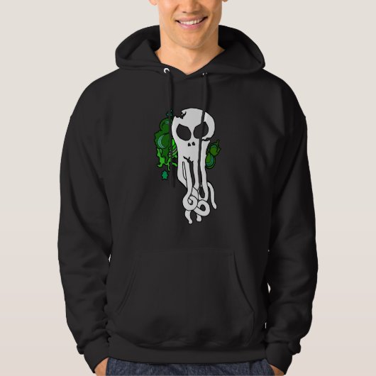 Ozeanschädelgrün Hoodie (Vorderseite)