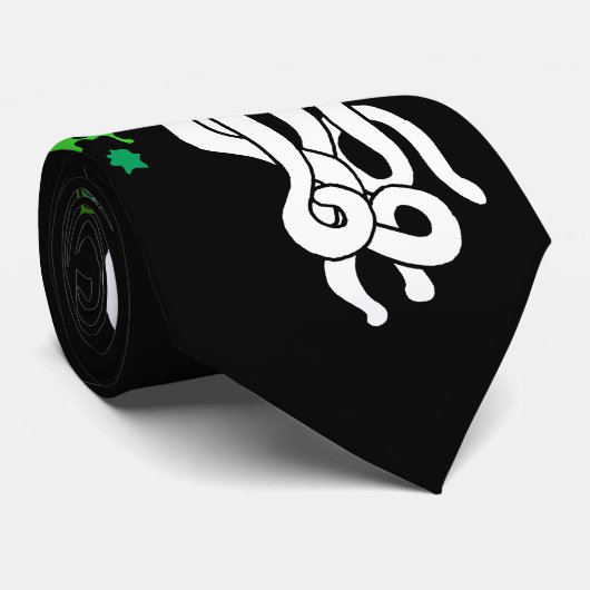 Ozeanschädelgrün Krawatte (Gerollt)