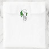 Ozeanschädelgrün Runder Aufkleber (Tasche)