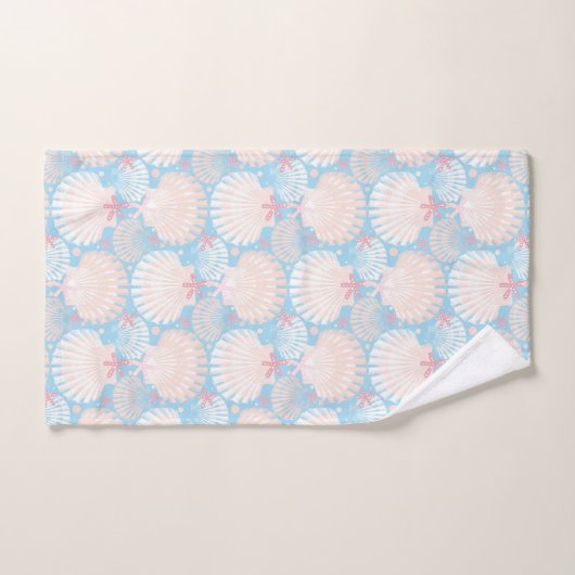 Ozeanschätze Blau Badhandtuch Set (Handtuch)