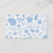 Ozeanseashell-hellblauer Seeküste-Strand Visitenkarte (Vorderseite)