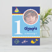 Ozeansee Einladungen (Stehend Vorderseite)