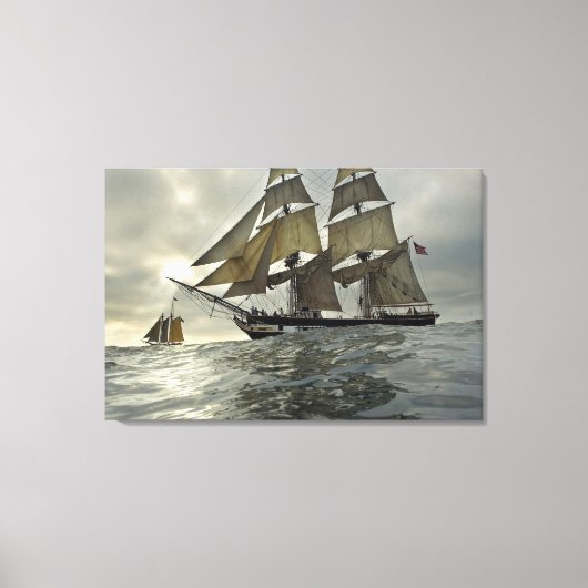 Ozeansegel Ölgemälde drucken Leinwanddruck (Vorderseite)
