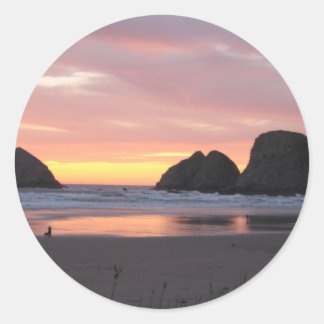 Ozeanseite, Oregon Runder Aufkleber