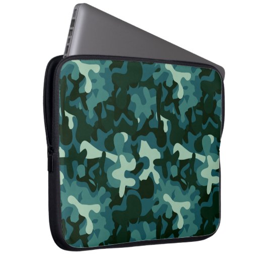 Ozeansignatur-Camouflage Laptopschutzhülle (Vorne Rechts)