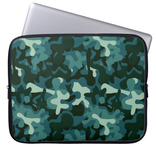 Ozeansignatur-Camouflage Laptopschutzhülle (Vorderseite)