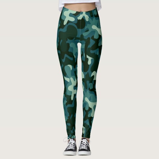 Ozeansignatur-Camouflage Leggings (Vorderseite)